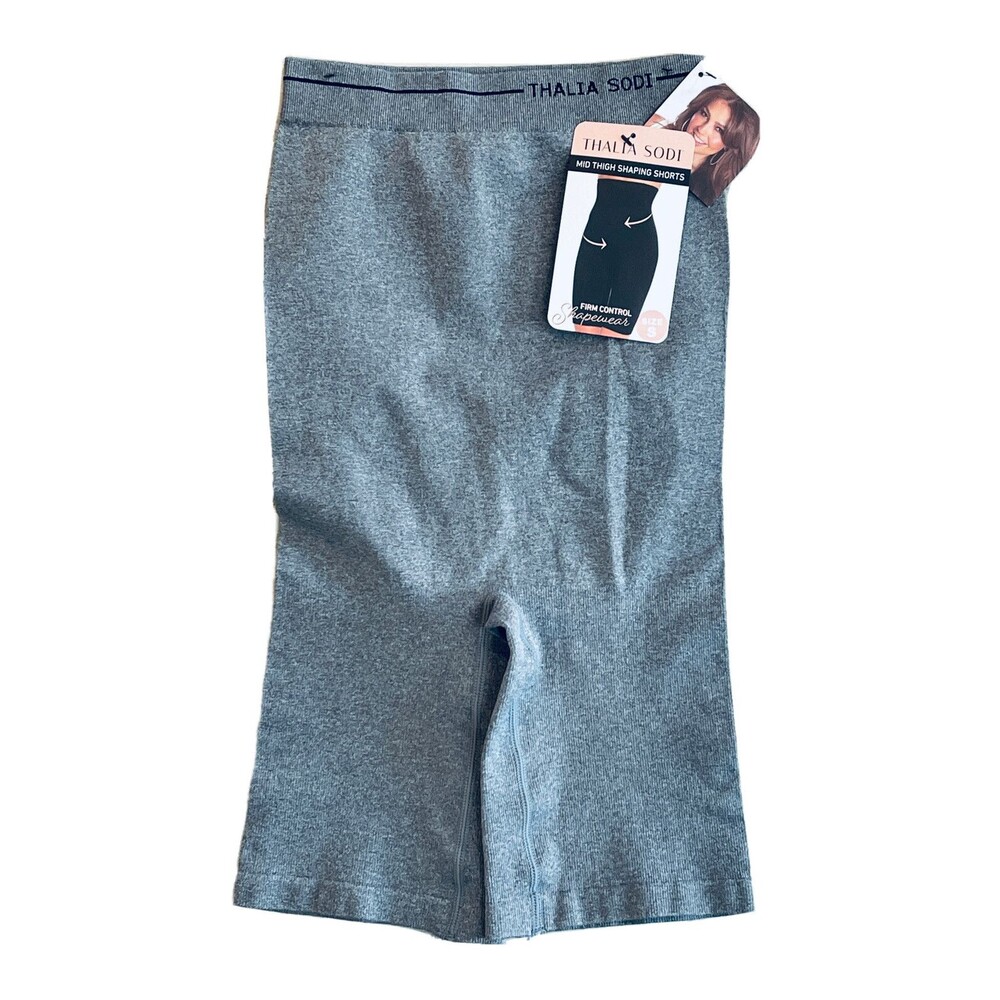 New Thalia Sodi Shaping Shorts Slimming Shapewear Firm Control Small Gray RT $42
